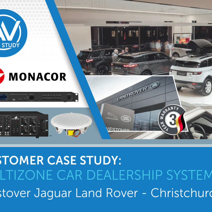 Monacor Multizone background audio system by Audio Volt