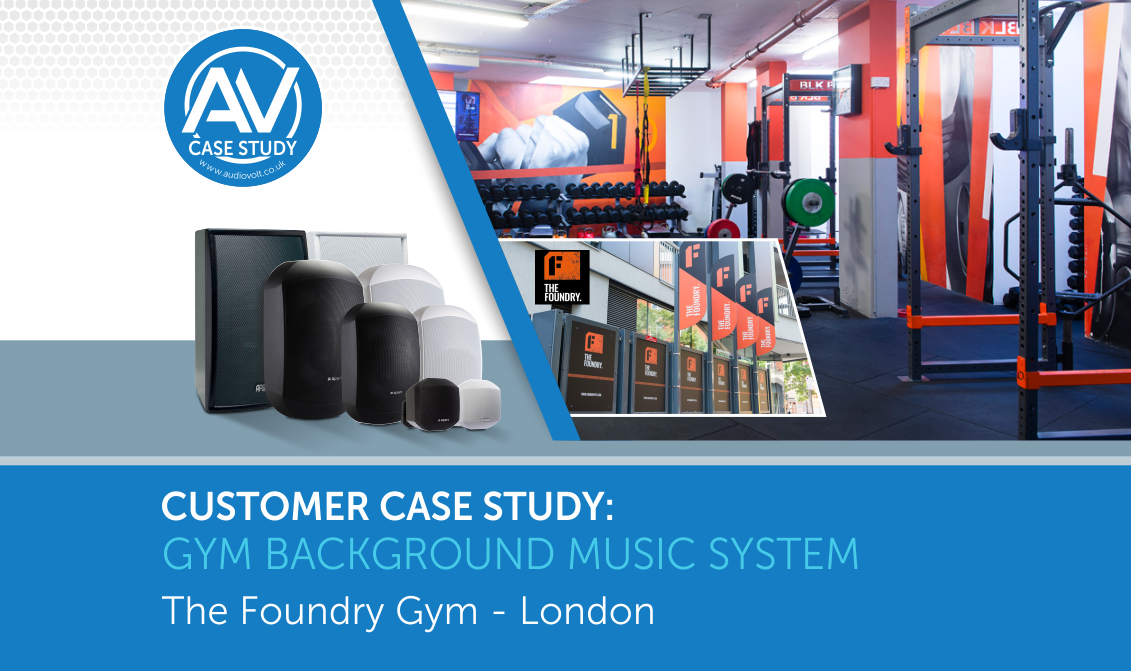 Gym Background Music System Supplied to The Foundry London | Audio Volt