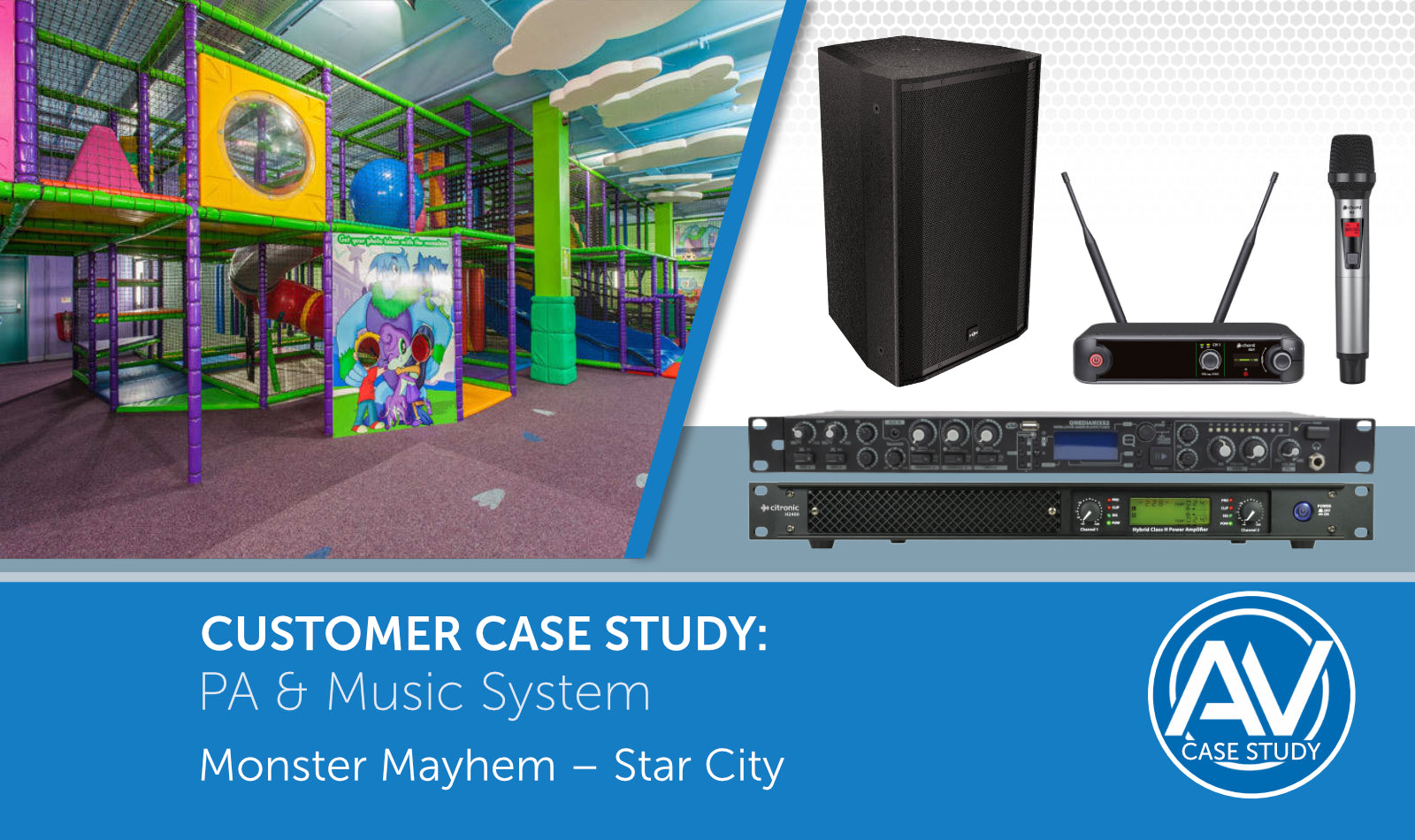 PA & Music Playback System for Monster Mayhem – Star City