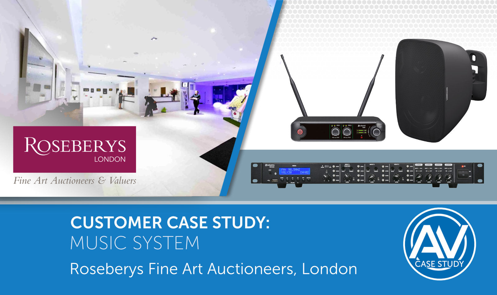 PA & Background Music System for Roseberys London - Fine Art Auctioneers