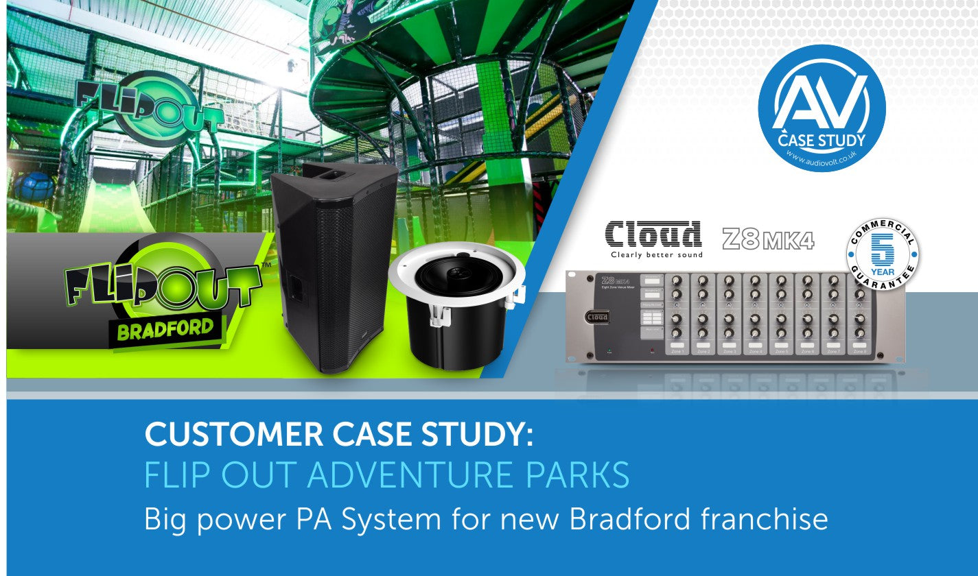 Flip Out Adventure Park UK get a new Audio Volt PA System