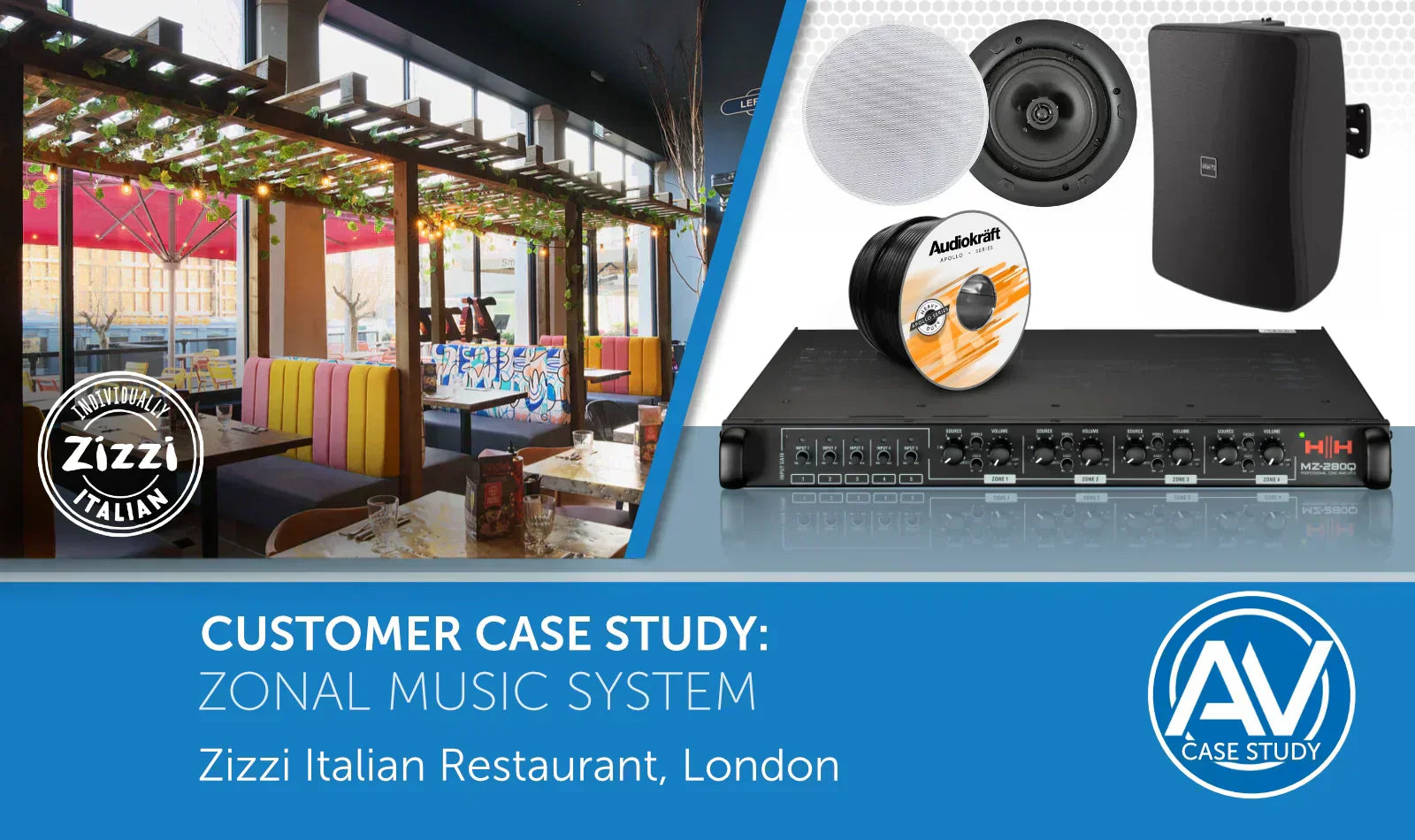 Zobal System Zonal Music System for Zizzi Italian - Paddington Central