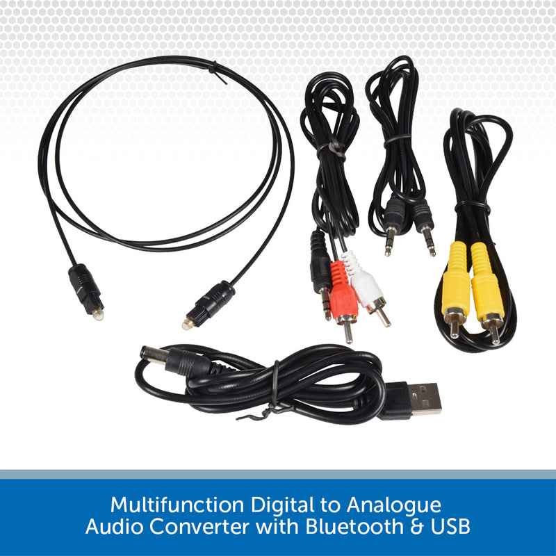 Multifunction Digital to Analogue Audio Converter with Bluetooth & USB