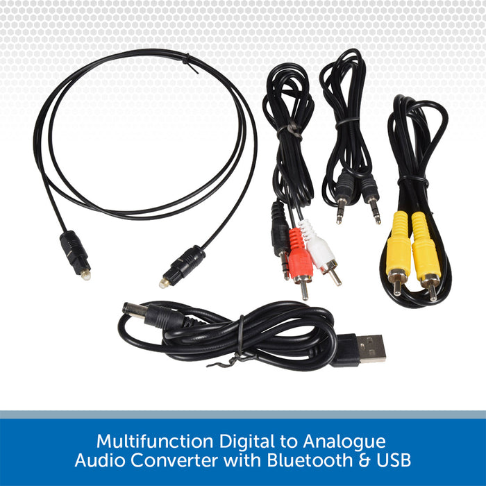 Multifunction Digital to Analogue Audio Converter with Bluetooth & USB