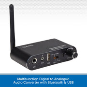 Multifunction Digital to Analogue Audio Converter with Bluetooth & USB