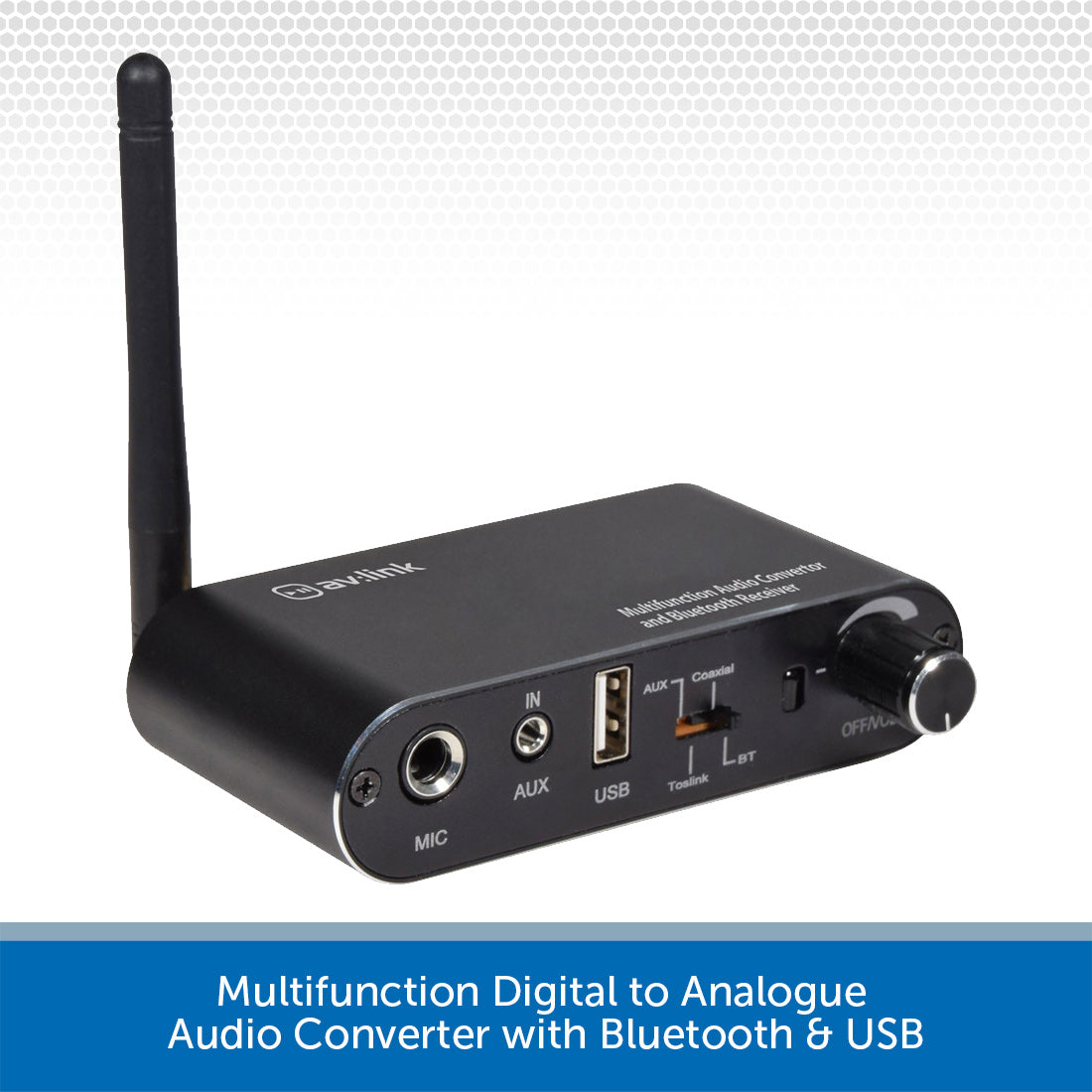 Digital to Analogue Audio Converter with Bluetooth & USB | Audio Volt
