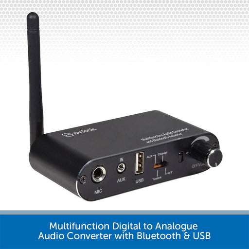 Multifunction Digital to Analogue Audio Converter with Bluetooth & USB