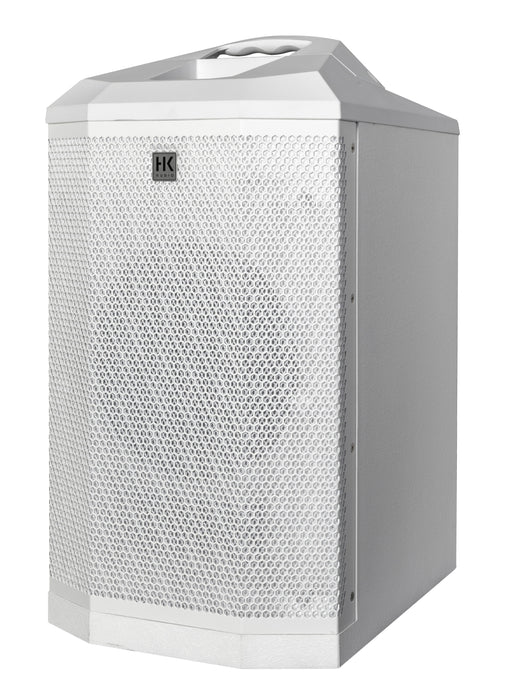 HK Audio Polar 8 MK2 White (Pair) – 1200W Portable Column PA System with Bluetooth, Mixer & Bags