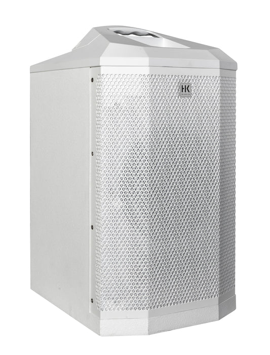 HK Audio Polar 8 MK2 White (Pair) – 1200W Portable Column PA System with Bluetooth, Mixer & Bags