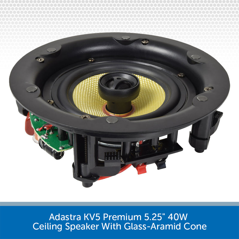 Adastra KV5 Premium 5.25" 40W Ceiling Speaker With Glass-Aramid Cone