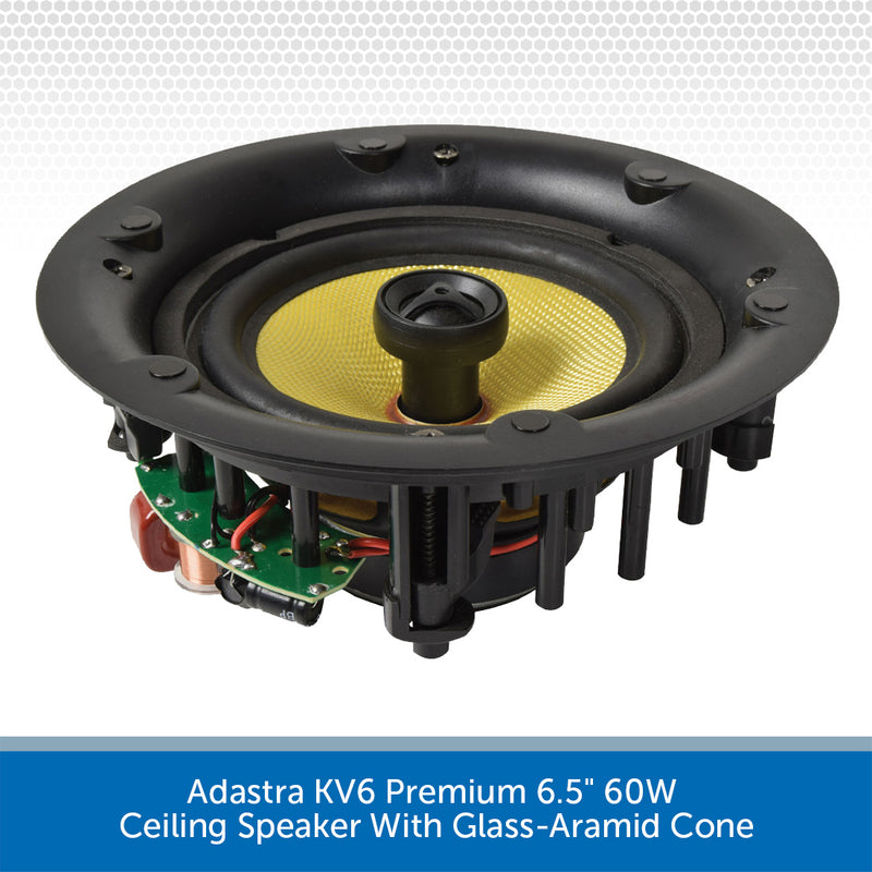 Adastra KV6 Premium 6.5" 60W Ceiling Speaker With Glass-Aramid Cone