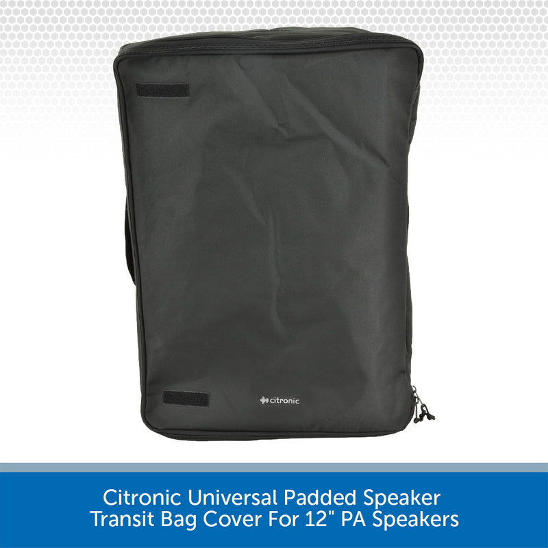Citronic Universal Padded Speaker Transit Bag Cover For 12" PA Speakers