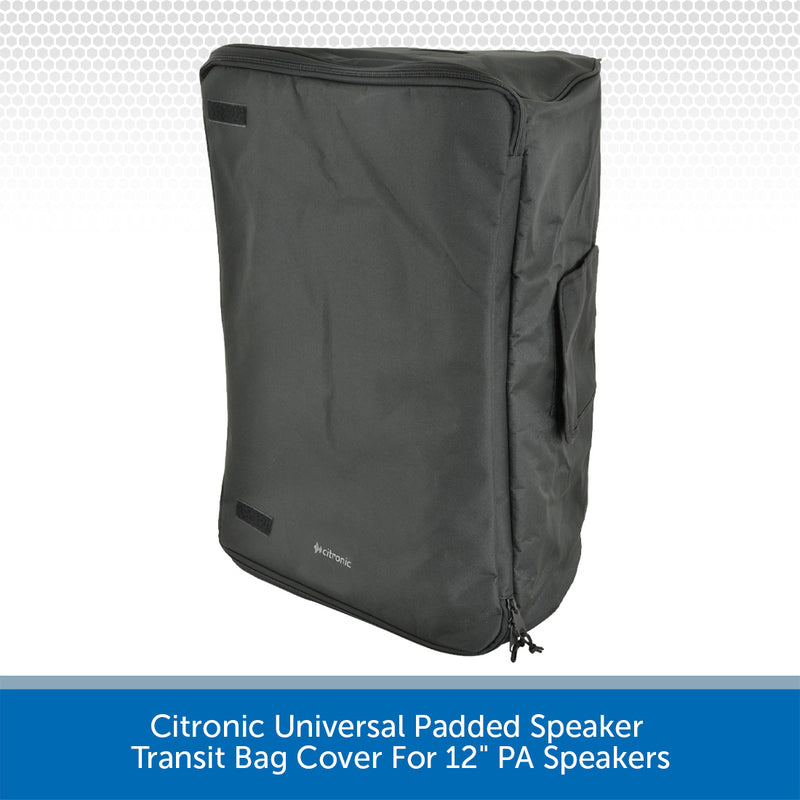 Citronic Universal Padded Speaker Transit Bag Cover For 12" PA Speakers