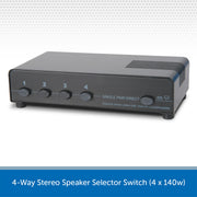 4-Way Stereo Speaker Selector Switch (4 x 140w)