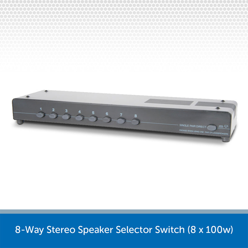 8-Way Stereo Speaker Selector Switch (8 x 100w)