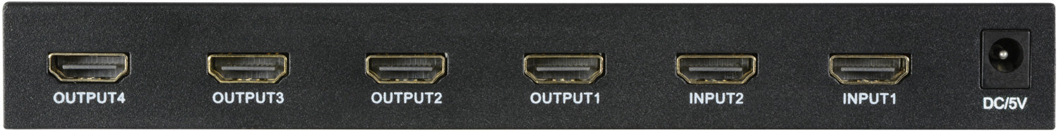AV:Link HSS24 4K HDMI Switcher Splitter 2 In 4 Out with Audio Output - 4K 60Hz