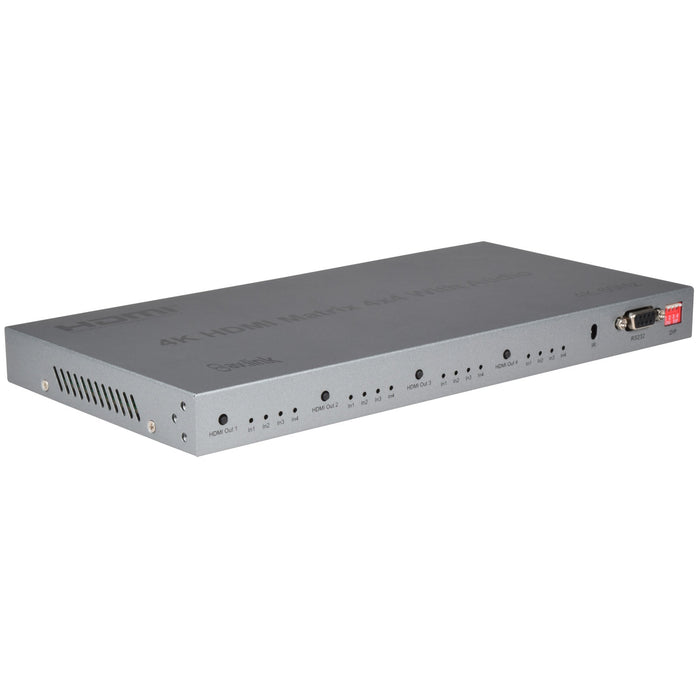 AV:Link HDX44 4K HDMI Matrix Switcher/Splitter 4 In 4 Out with Audio Output & Remote - 4K 60Hz
