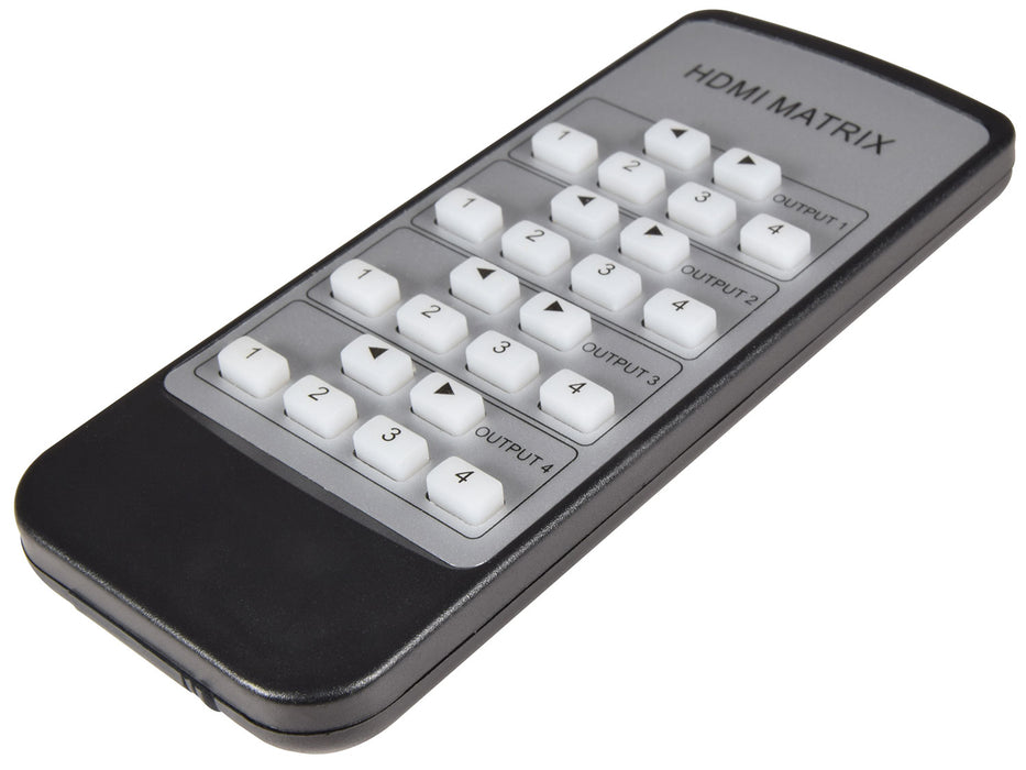 AV:Link HDX44 4K HDMI Matrix Switcher/Splitter 4 In 4 Out with Audio Output & Remote - 4K 60Hz