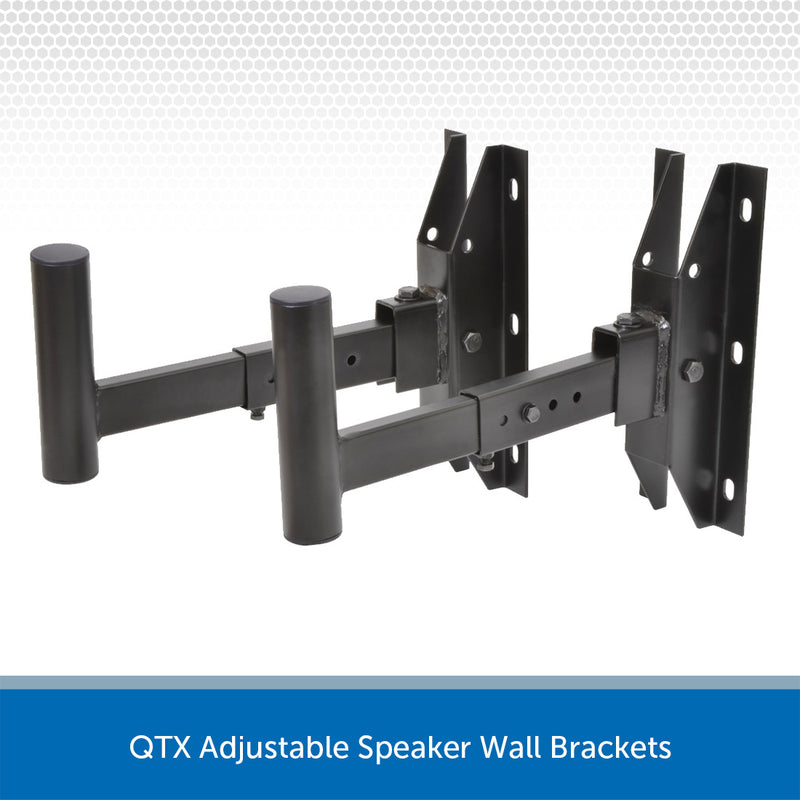 QTX Adjustable Speaker Wall Bracket with Tilt Adjustment - 35mm Pole Mount