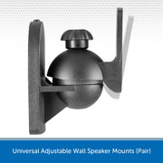 Universal Adjustable Wall Speaker Mounts (Pair)