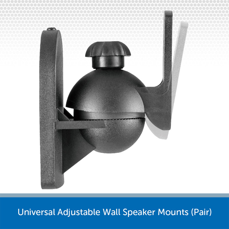 Universal Adjustable Wall Speaker Mounts (Pair)