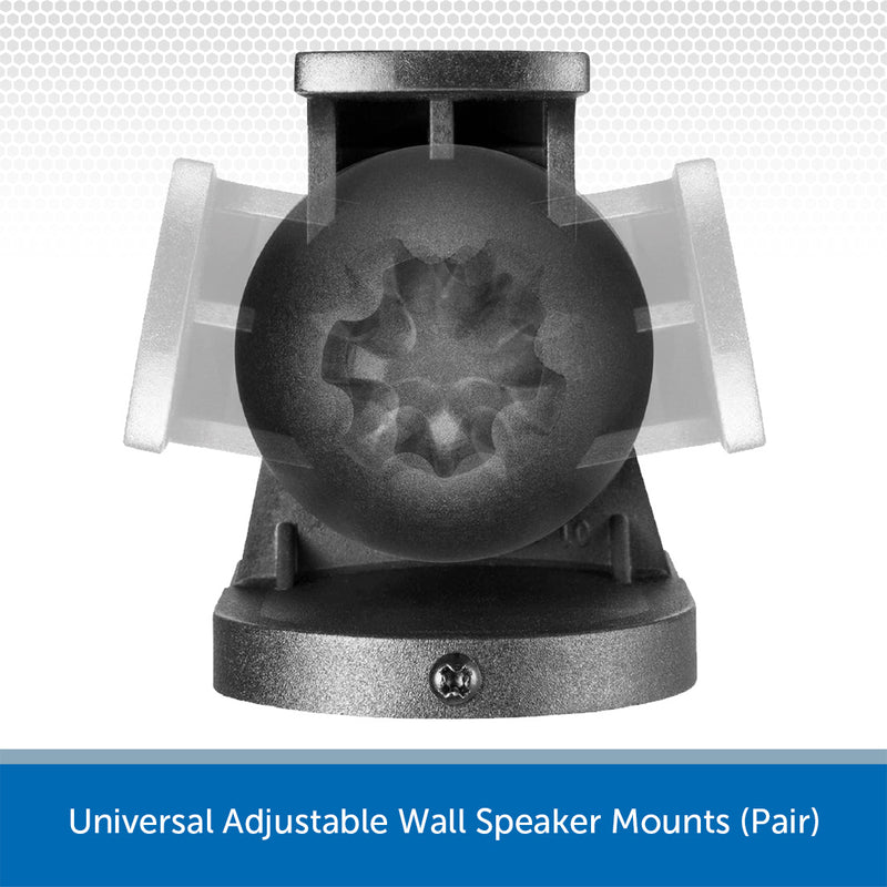 Universal Adjustable Wall Speaker Mounts (Pair)