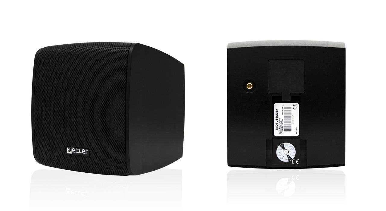 Ecler eMOTUS5OD 5" 2-Way Wall Speakers, IP65 Rated 100V/8Ω (Pair) – Black Or White