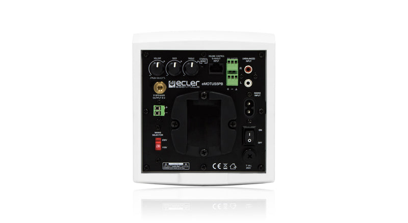Ecler eMOTUS5PB 5" Active/Passive Bluetooth Stereo Speaker Kit - White