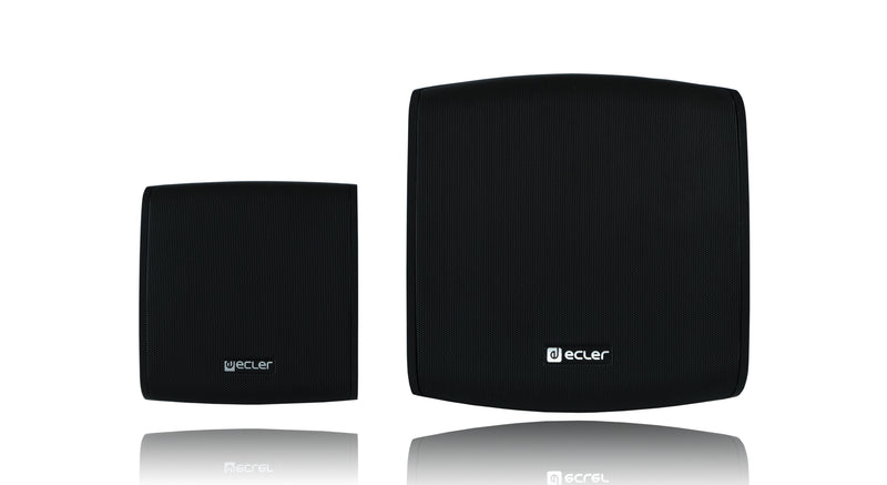 Ecler eMOTUS8OD 8" 2-Way Wall Speakers, IP65 Rated 100V/8Ω (Pair) – Black Or White