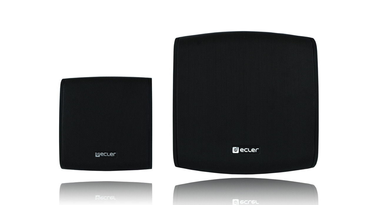 Ecler eMOTUS8OD 8" 2-Way Wall Speakers, IP65 Rated 100V/8Ω (Pair) – Black Or White
