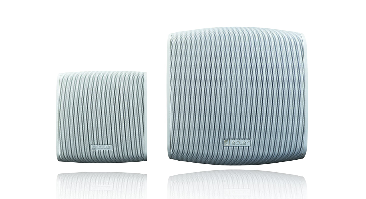 Ecler eMOTUS8OD 8" 2-Way Wall Speakers, IP65 Rated 100V/8Ω (Pair) – Black Or White