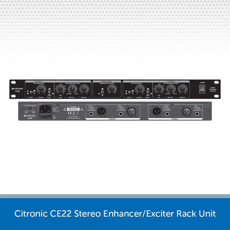 Citronic CE22 Stereo Enhancer/Exciter Rack Unit