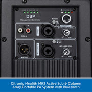 Citronic Neolith MK2 Active Sub & Column Array Portable PA System with Bluetooth