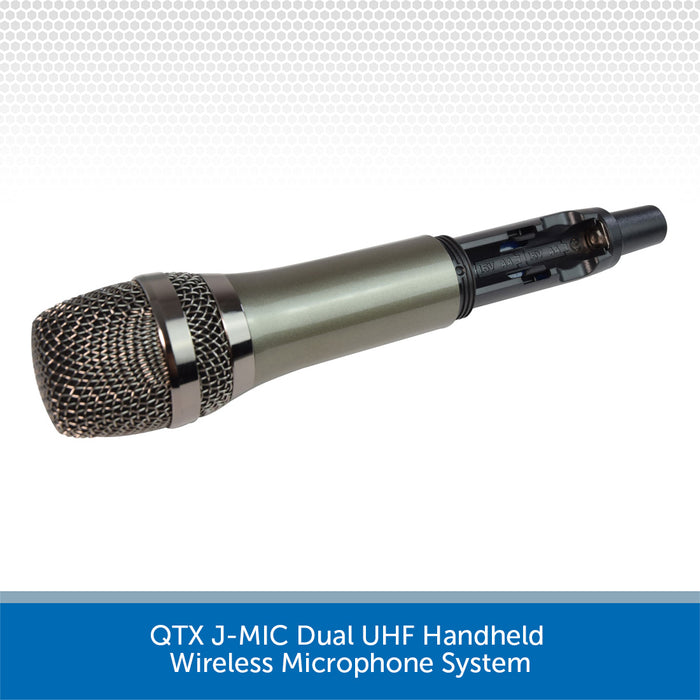 QTX J-MIC Dual UHF Handheld Wireless Microphone System