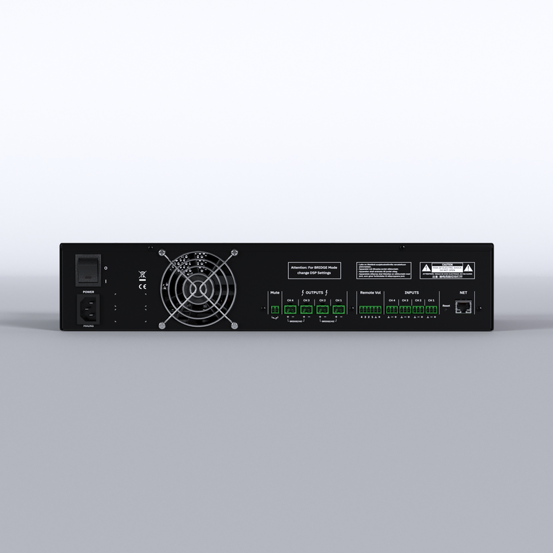 Ecler HADA-4B250 4-Channel 4 x 250W Networkable DSP Power Amplifier