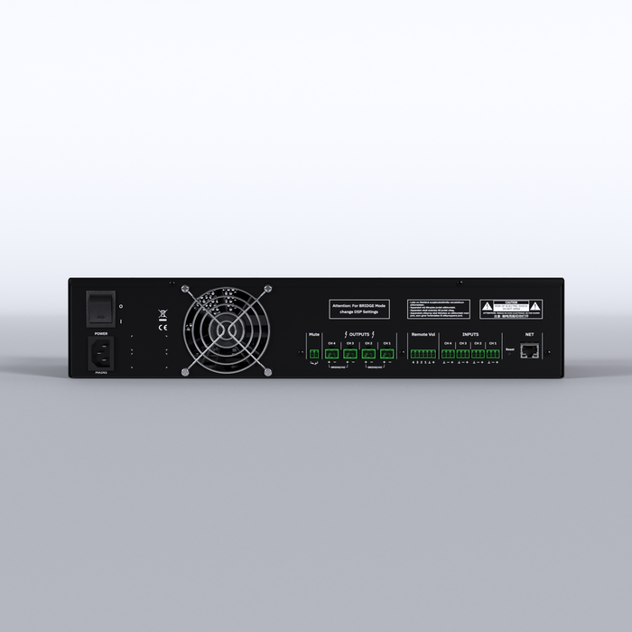 Ecler HADA-4B250 4-Channel 4 x 250W Networkable DSP Power Amplifier