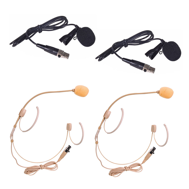 Citronic TU4-C Quad PLL Tuneable UHF Wireless Microphone System - 2 x Handheld & 2 x Bodypacks