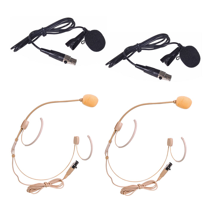 Citronic TU4-C Quad PLL Tuneable UHF Wireless Microphone System - 2 x Handheld & 2 x Bodypacks