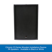 Citronic CS-810W & CS-810B Passive 8" Wooden Loudspeaker  - (Available in Black or White)