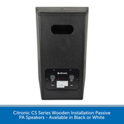 Citronic CS-1035W & CS-1035B Passive 10" Wooden Loudspeaker  - (Available in Black or White)