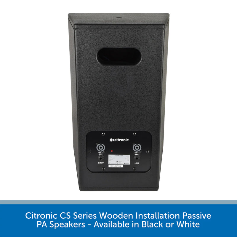 Citronic CS-1035W & CS-1035B Passive 10" Wooden Loudspeaker  - (Available in Black or White)