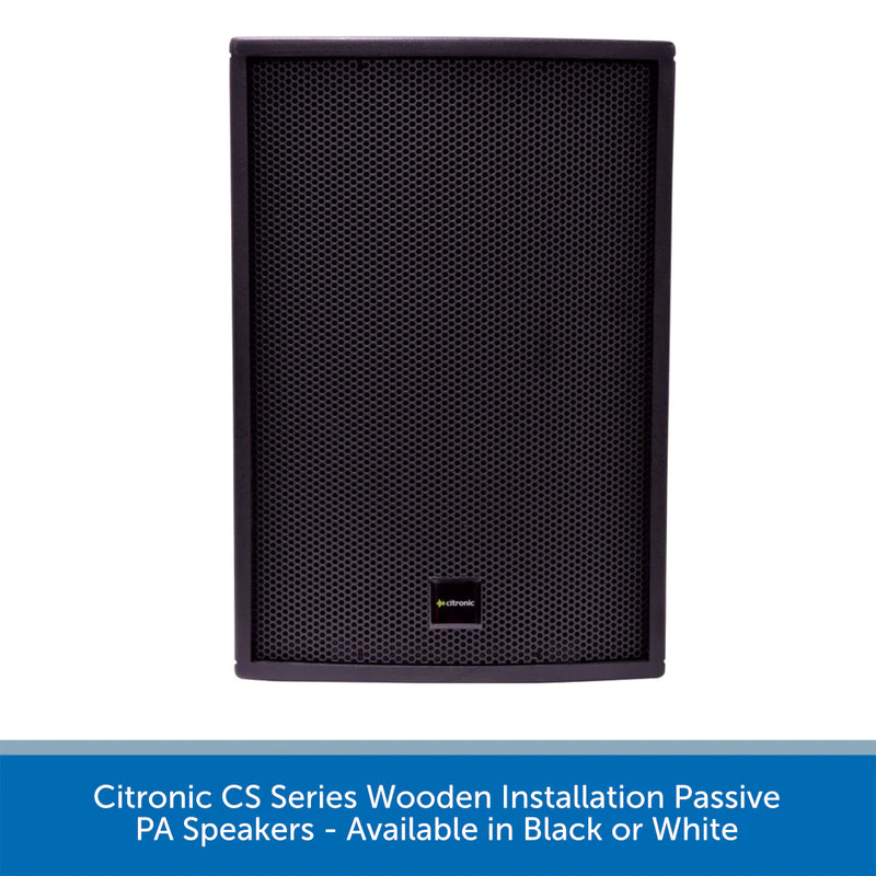 Citronic CS-1035W & CS-1035B Passive 10" Wooden Loudspeaker  - (Available in Black or White)