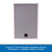 Citronic CS-1035W & CS-1035B Passive 10" Wooden Loudspeaker  - (Available in Black or White)