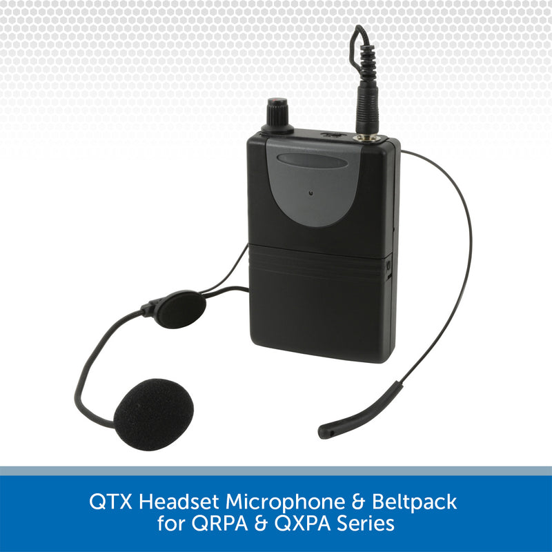 QTX Headset Microphone & Beltpack for QRPA & QXPA Series