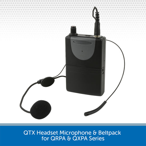 QTX Headset Microphone & Beltpack for QRPA & QXPA Series