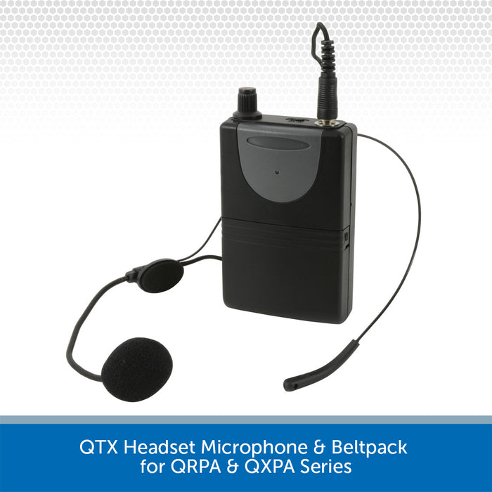 QTX Headset Microphone & Beltpack for QRPA & QXPA Series