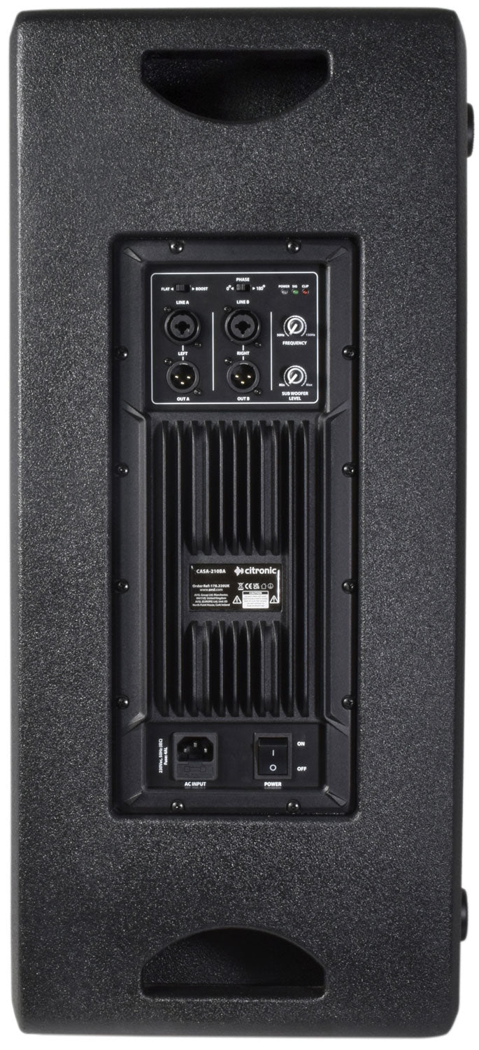 Citronic CASA-210BA Dual 10" 600W Active Subwoofer