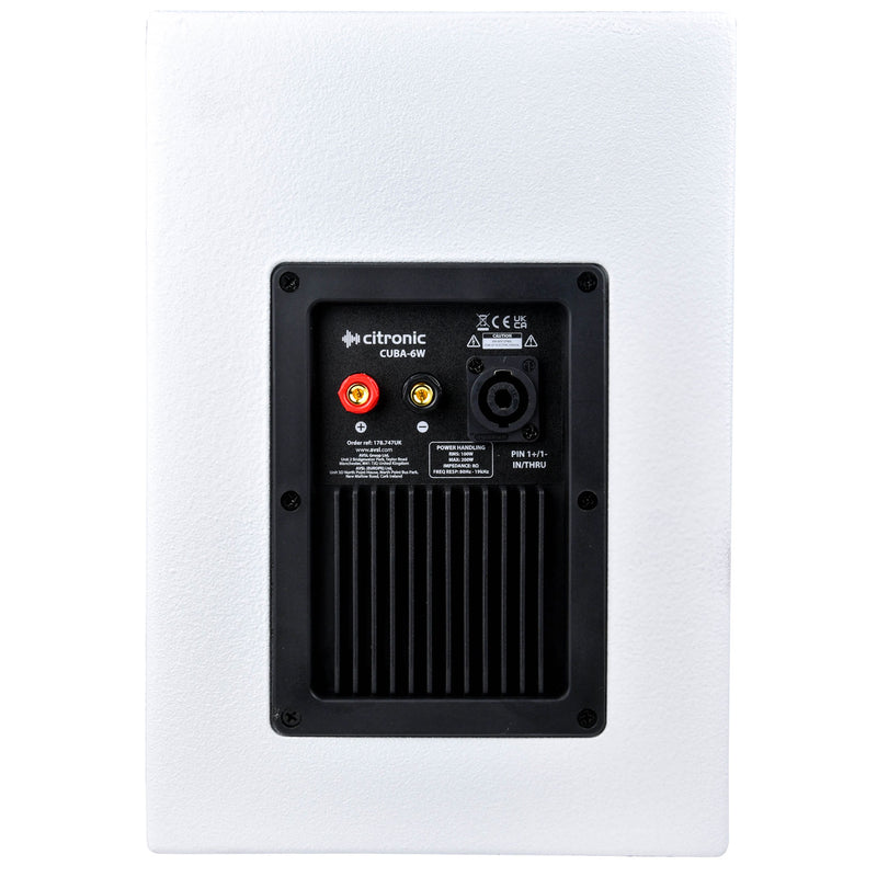 Citronic CUBA-6 6.5" 100W Full-Range Passive Loudspeaker 8 Ohm - Black or White