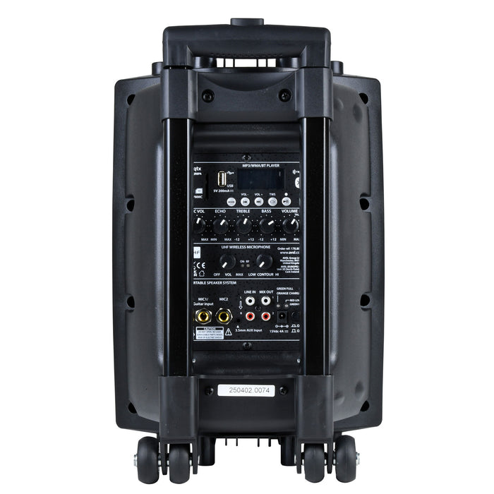 QTX QR8PA 8" Portable PA System | 1 x UHF Wireless Microphone