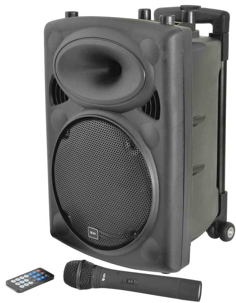 QTX QR10PA 10" Portable PA Speaker | 1 x UHF Wireless Microphone